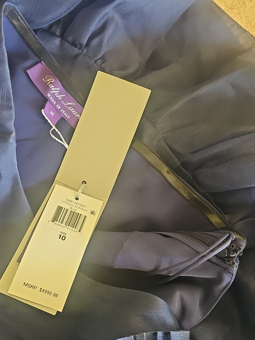 Ralph Lauren Navy Halter Maxi Dress - Picture 9 of 12
